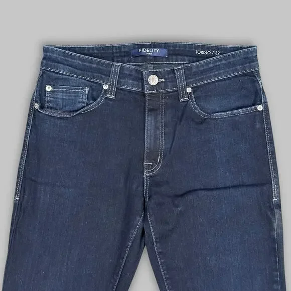 Fidelity Torino Dark Wash Slim Fit Men’s Jeans - Size 32